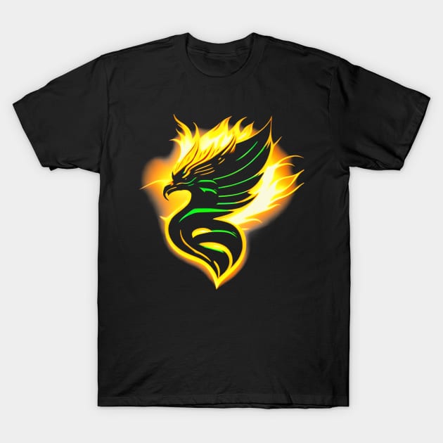 Irish Fiery Phoenix Rising T-Shirt by Ireland